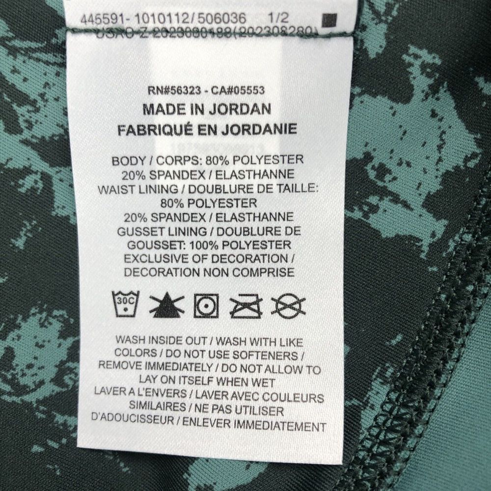 Nike‎ One Printed High Rise 7/8 Ankle Leggings Womens XXL FZ3229-338 Green - Picture 6 of 7